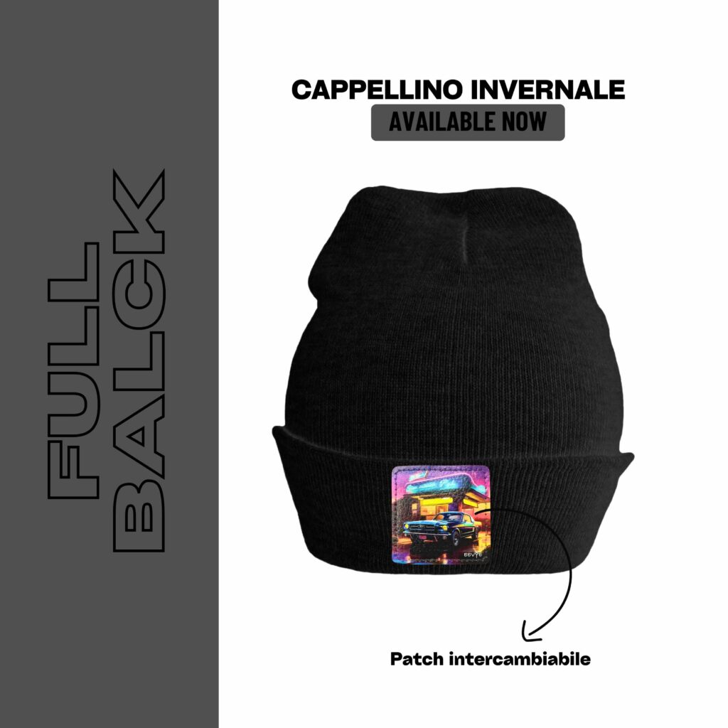 Cappellino invernale a coste - Nero