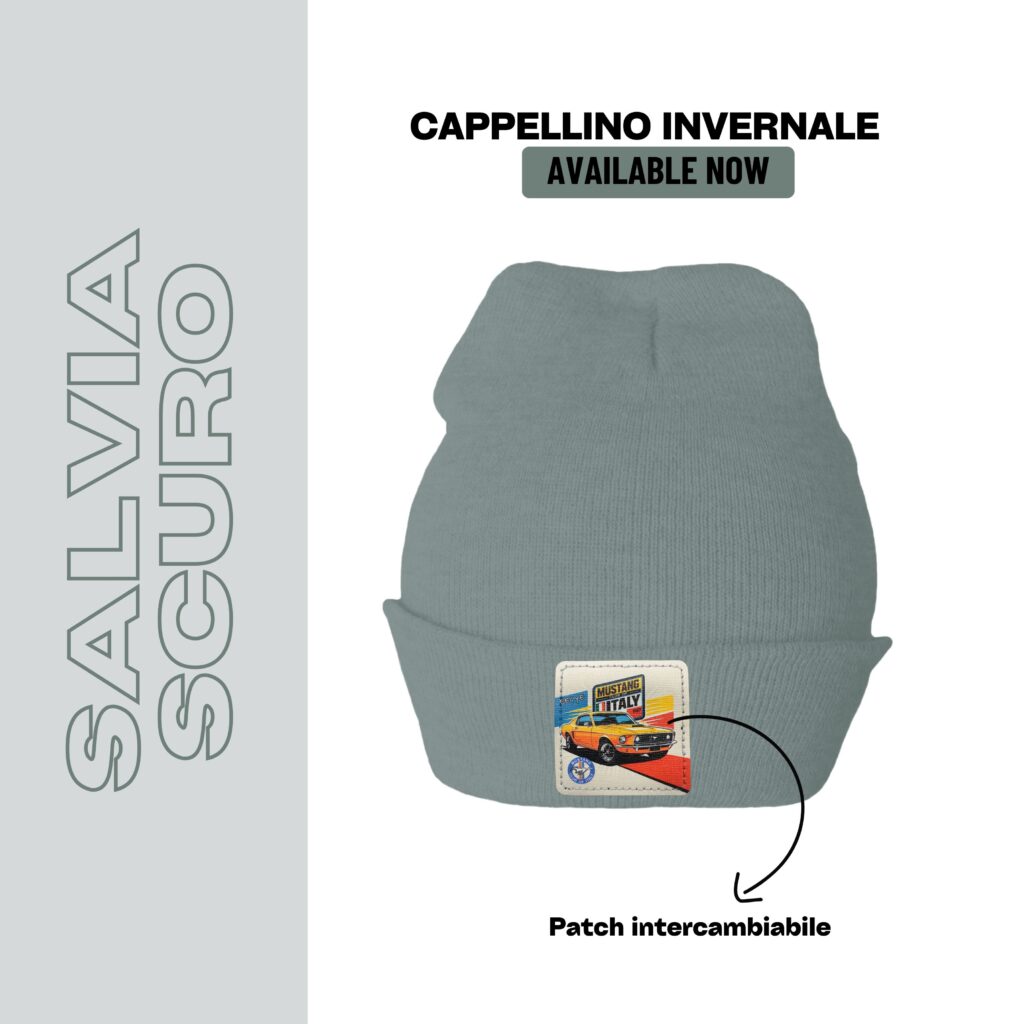 Cappellino invernale a coste - Salvia scuro