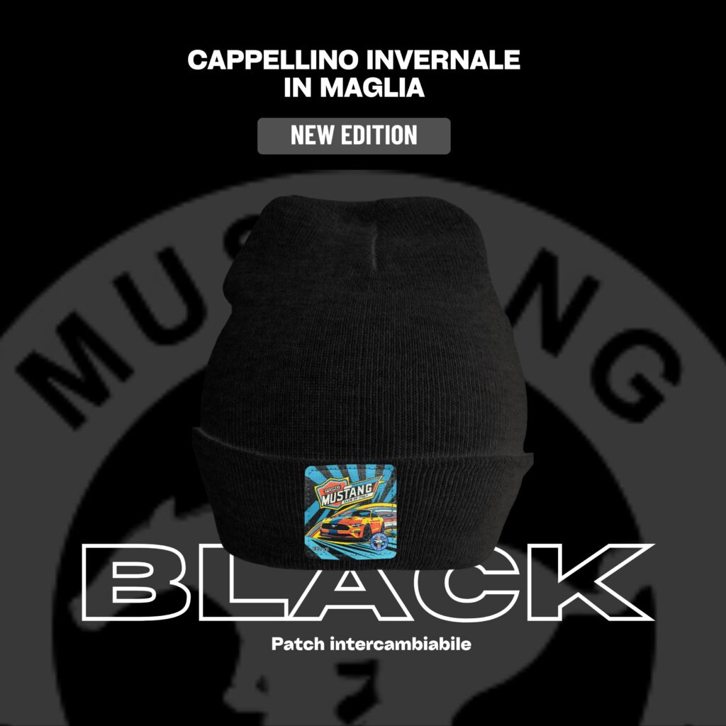Cappellino invernale in maglia - Nero